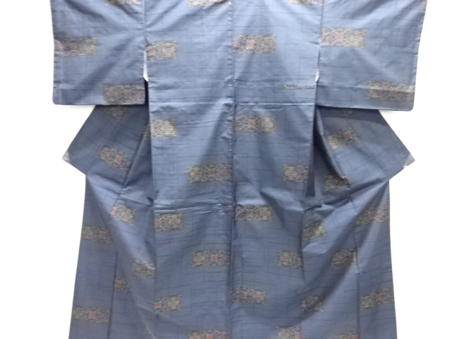 抽象模様織り出し本場泥大島紬着物（7マルキ）